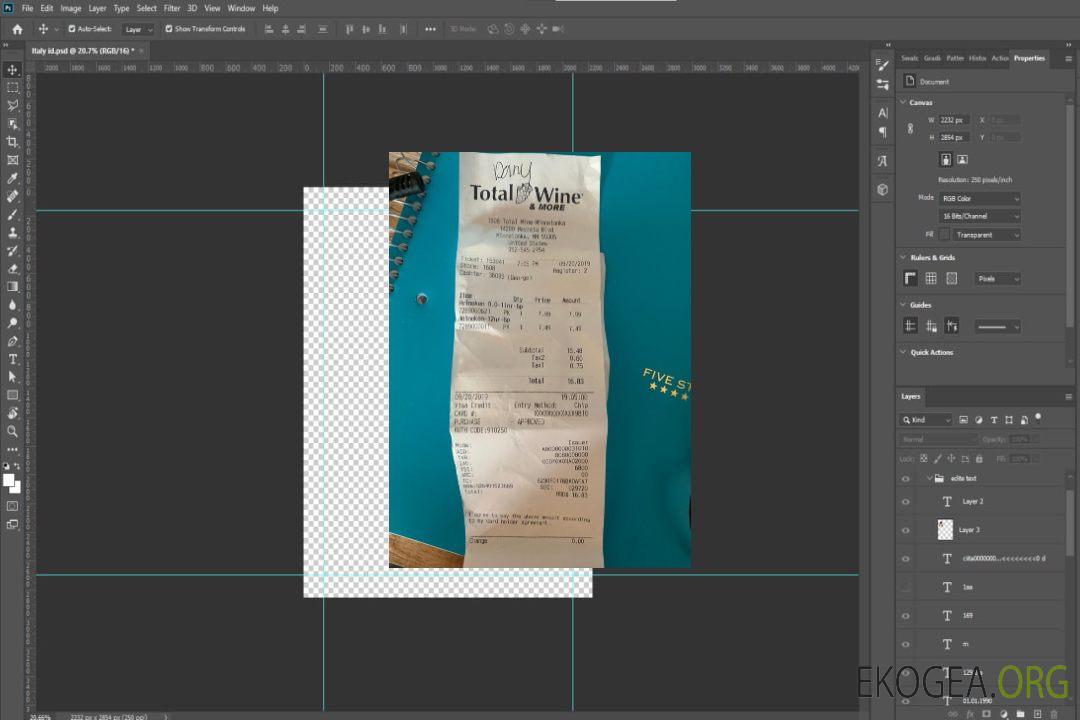 USA Total wine & more reçu de paiement du magasin template